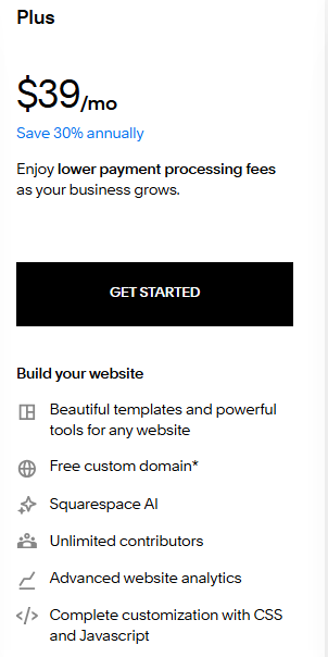 Squarespace-Plus-Plan